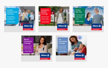 Banner Ads  for Allianz Global Assistance