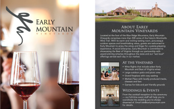 Rack Card Design  for Early Mountain Vineyards