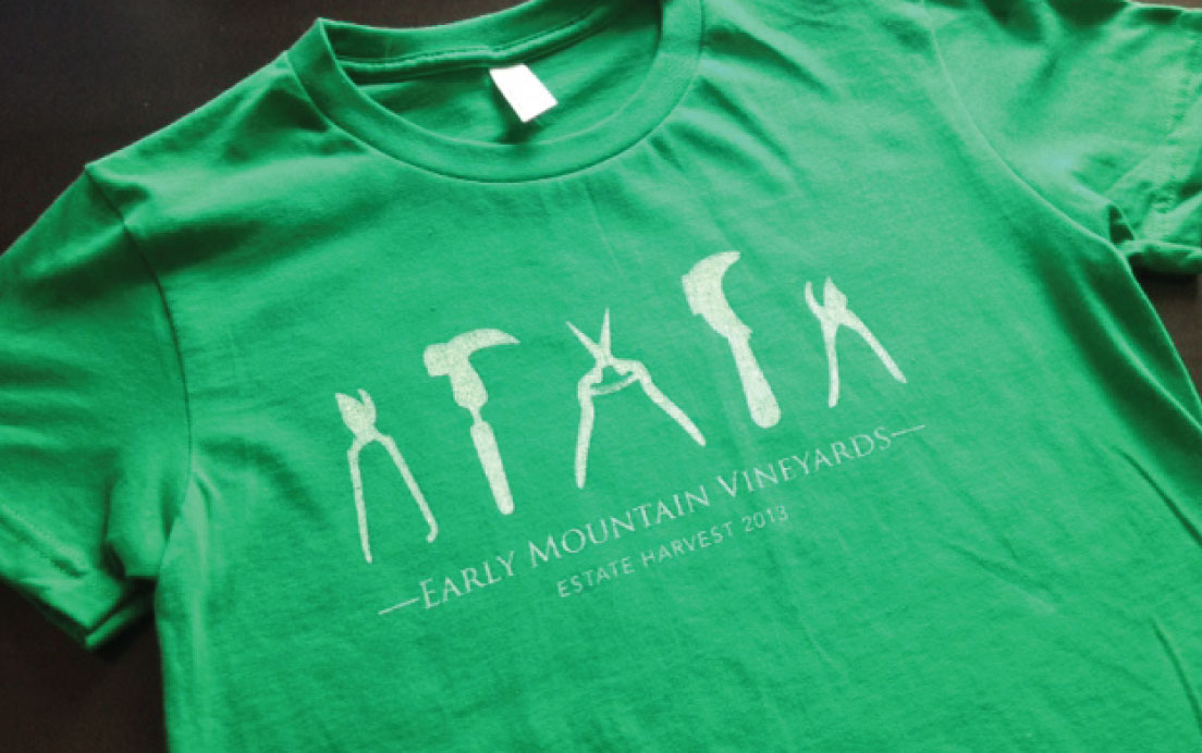T-Shirt Design for Early Mountain Vineyards