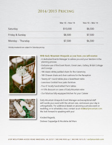 Early Mountain Vineyards Brochure Design