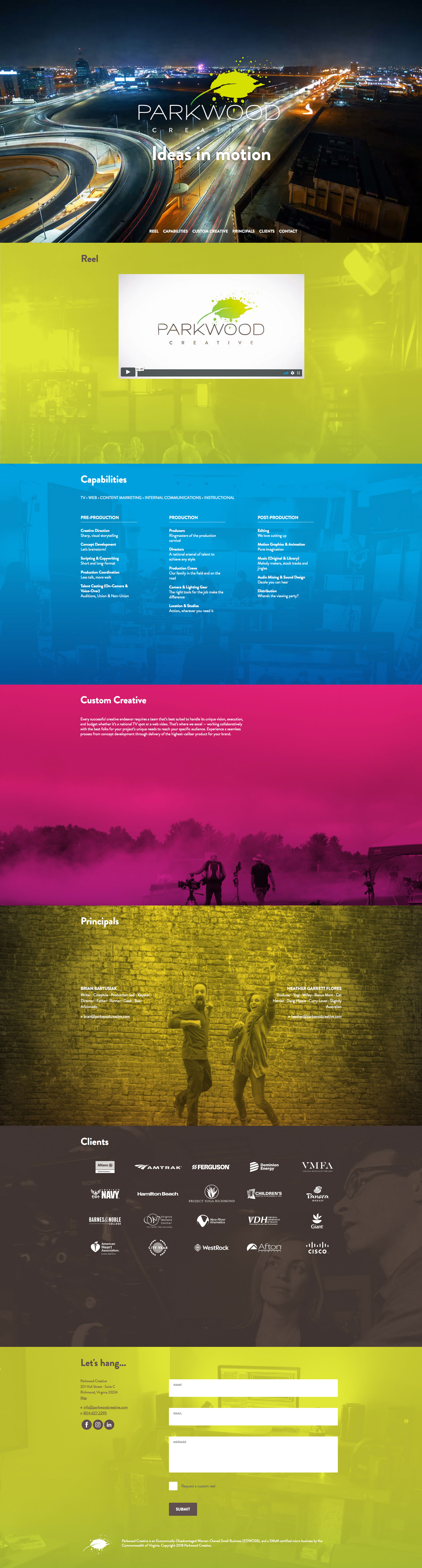 Website Design & Development for Parkwood Creative