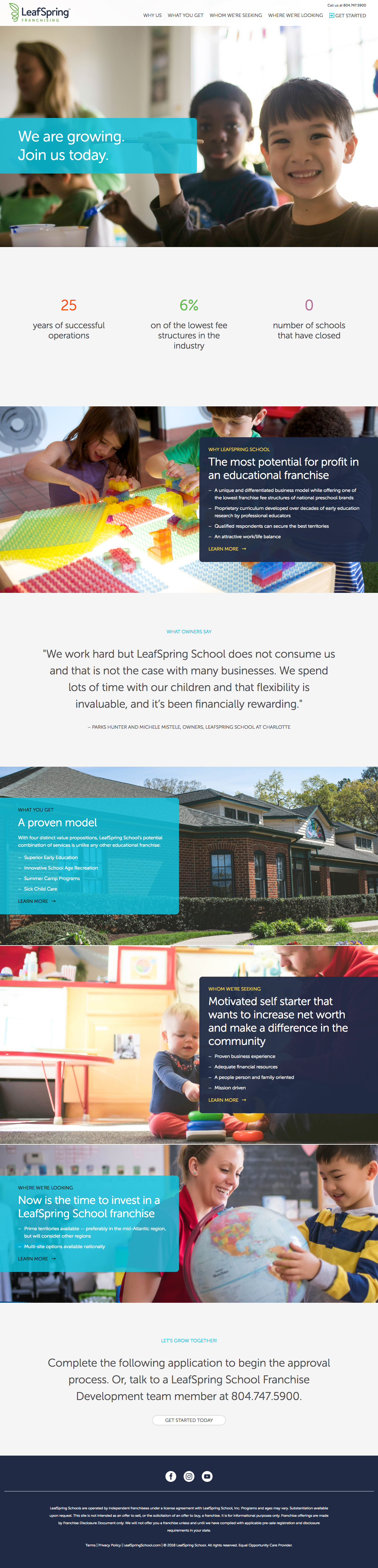 Website Design & Development for LeafSpring School