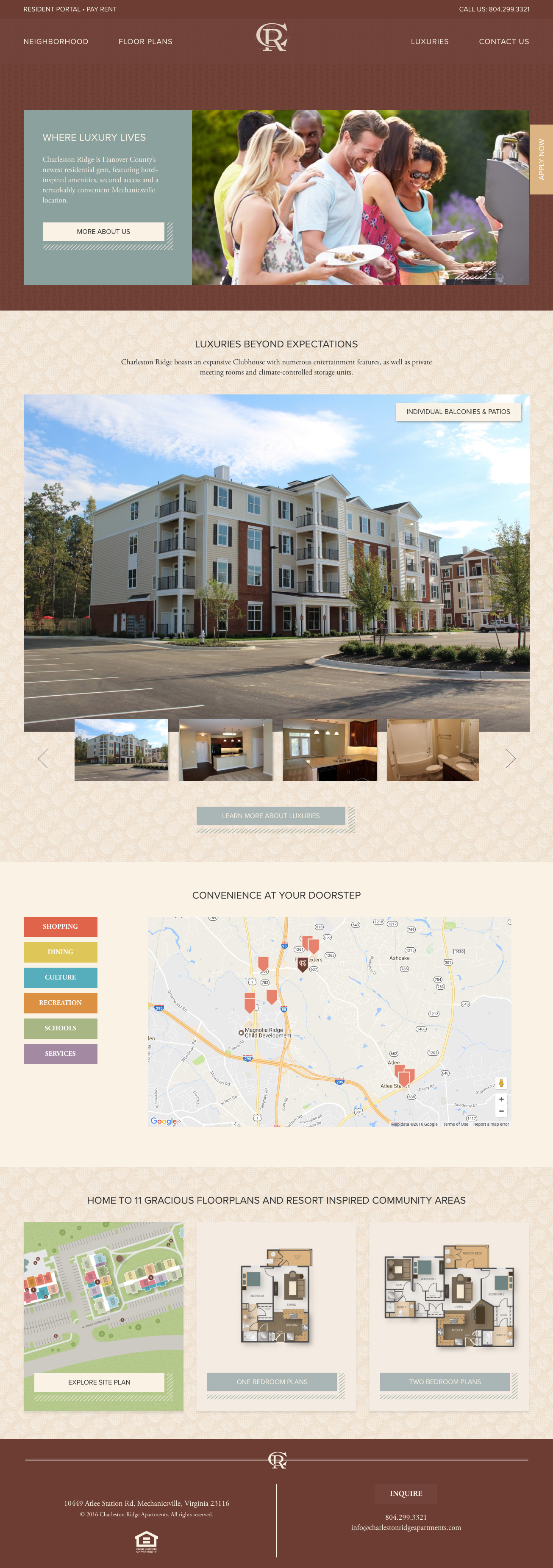 Website Design & Development for Charleston Ridge Apartments