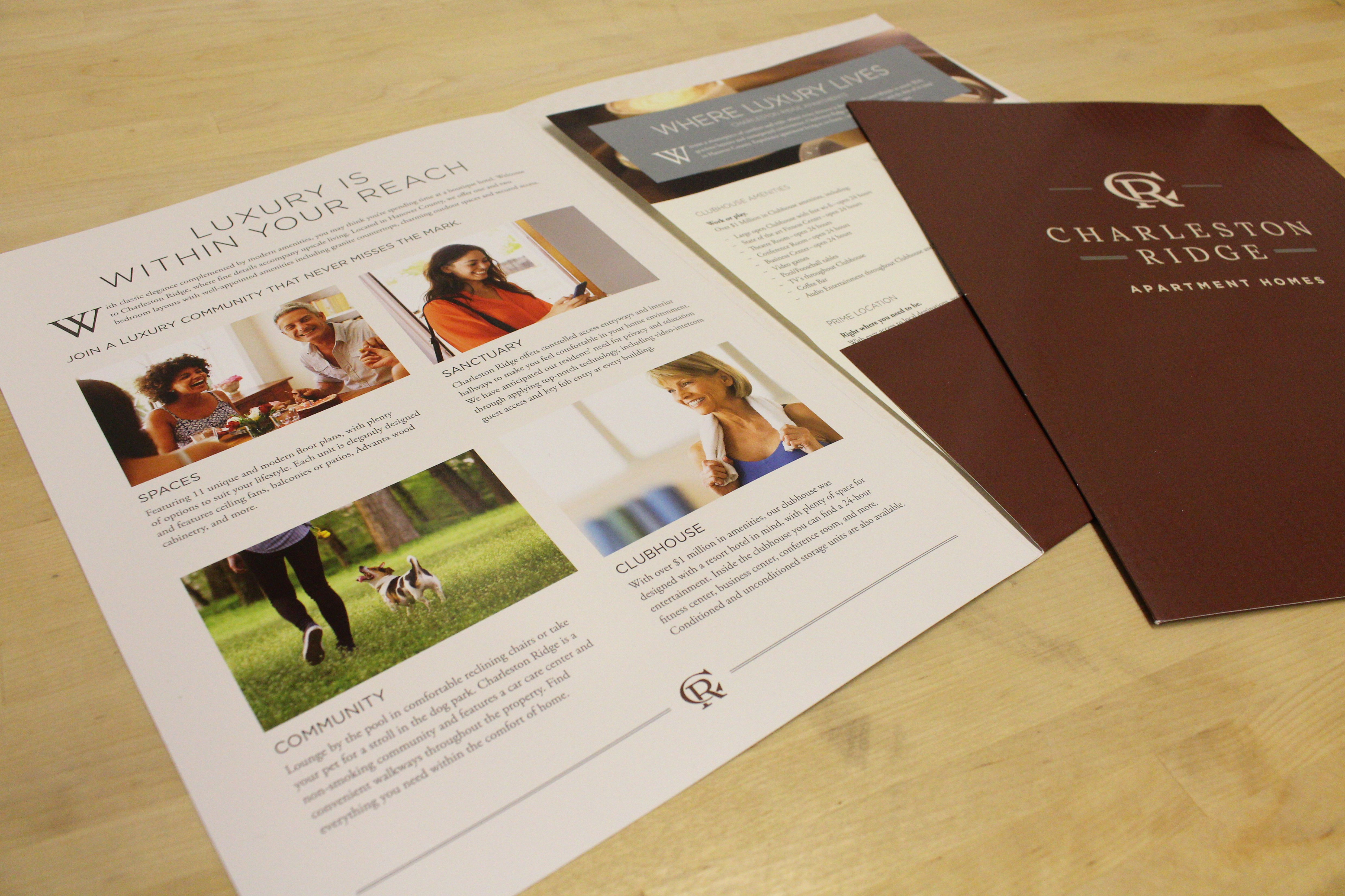 Pocket Brochure Design for Charleston Ridge Apartments