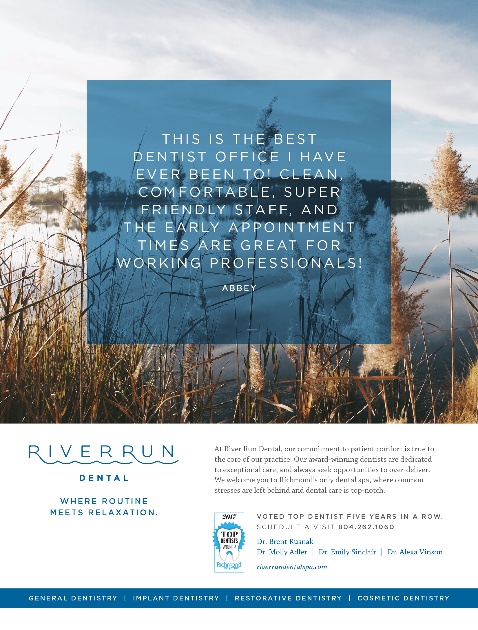 Print Ad for River Run Dental Spa