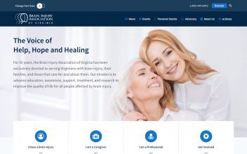 Website Design & Development  for Brain Injury Association of Virignia