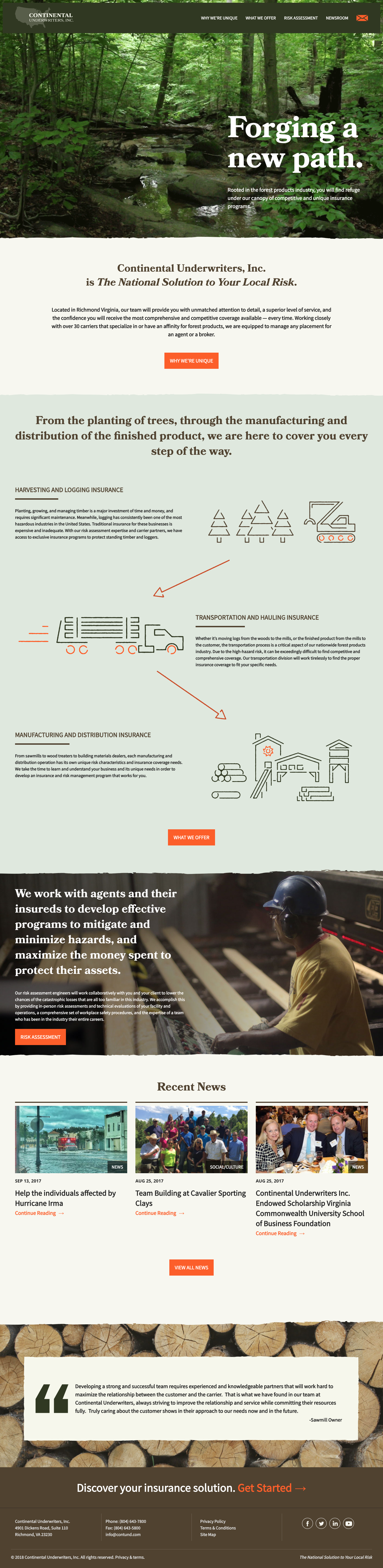 Website Design & Development for Continental Underwriters