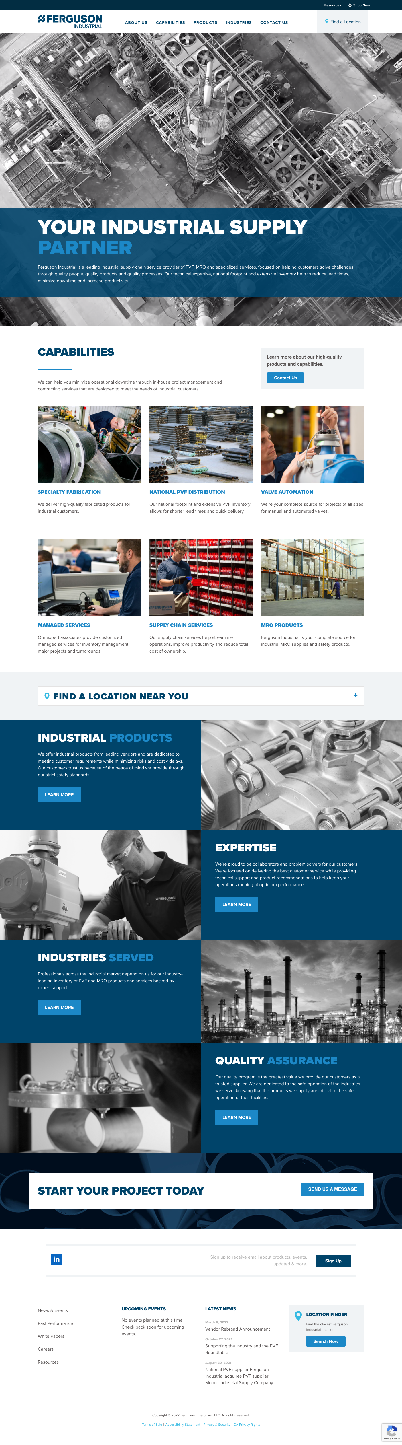 Website Design & Development for Ferguson Industrial