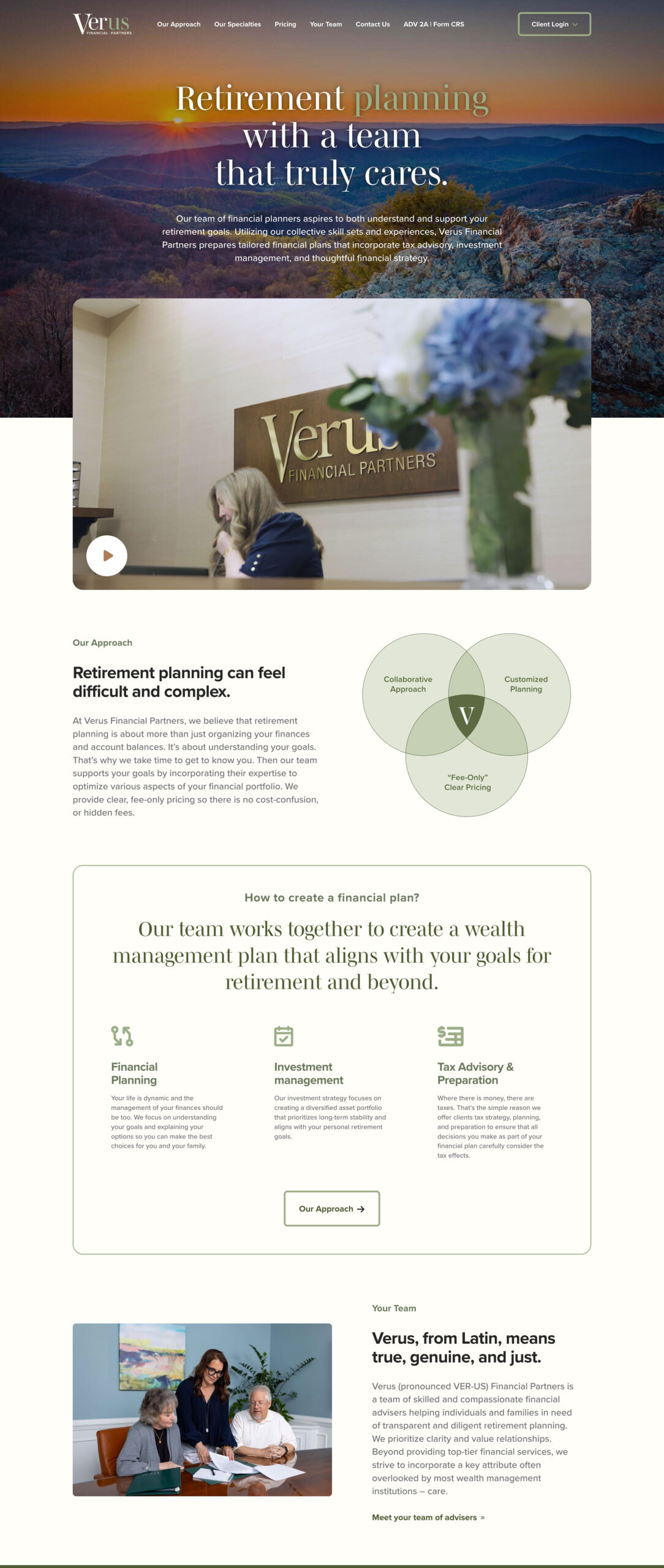 Website Design for Verus Financial Partners