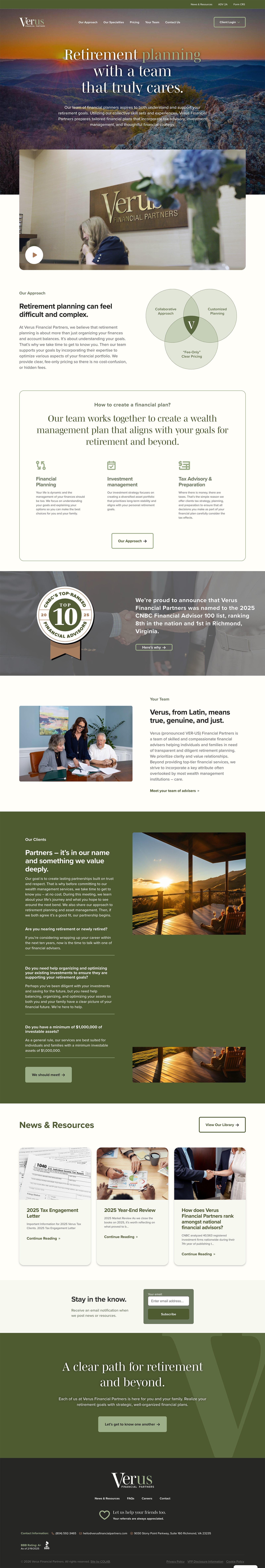 Website Design for Verus Financial Partners