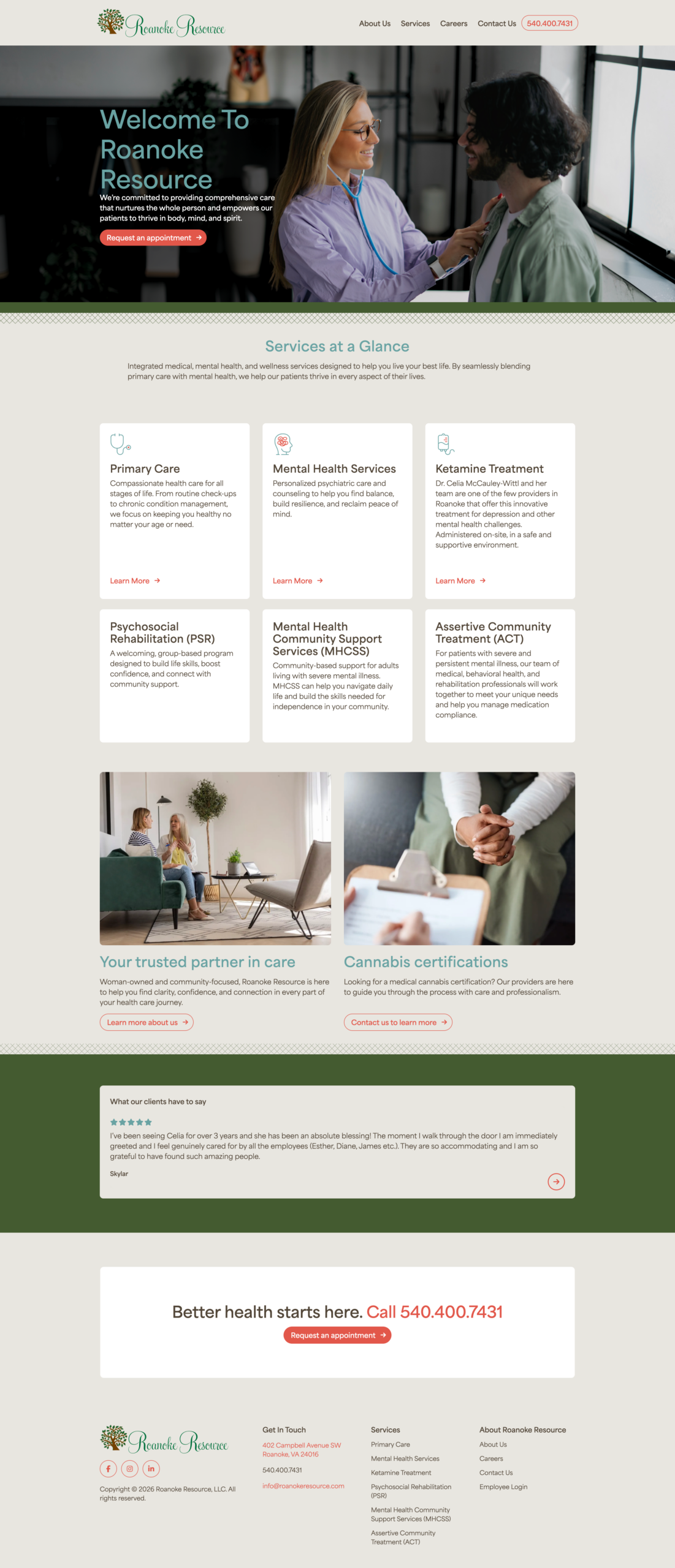 Franchising Website Design and Development for Roanoke Resource