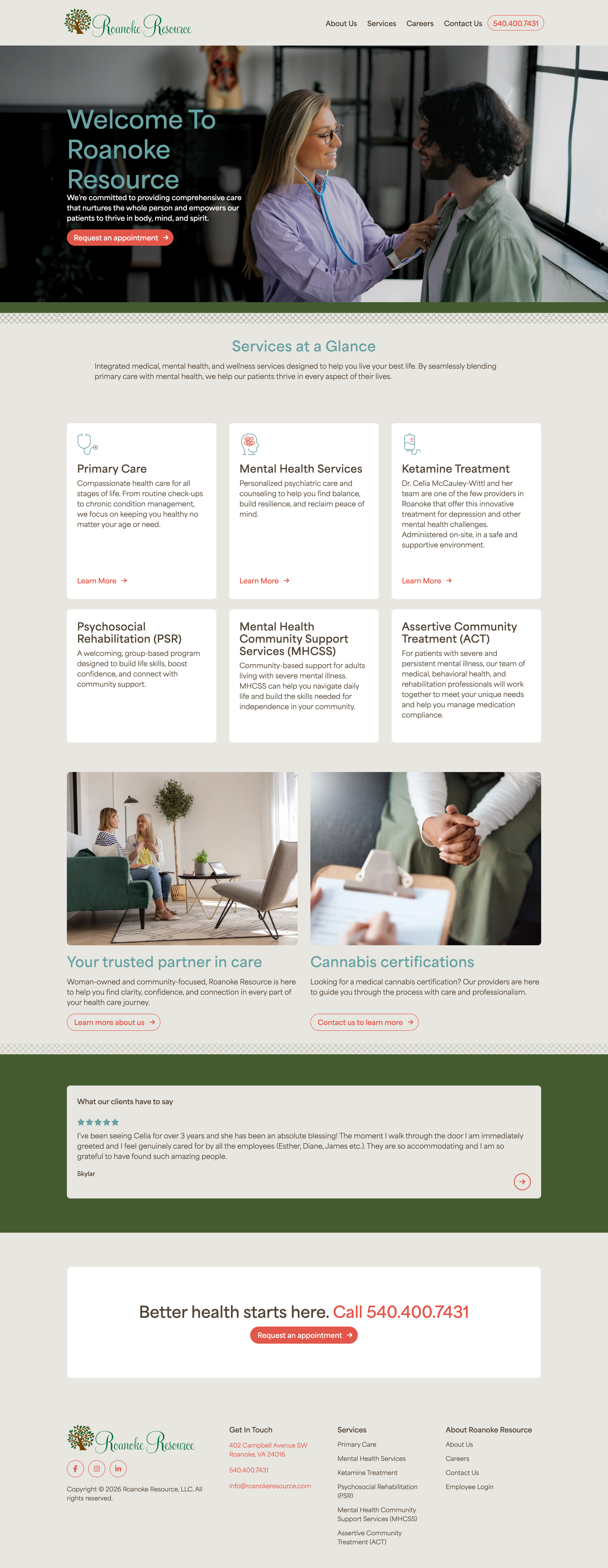 Franchising Website Design and Development for Roanoke Resource