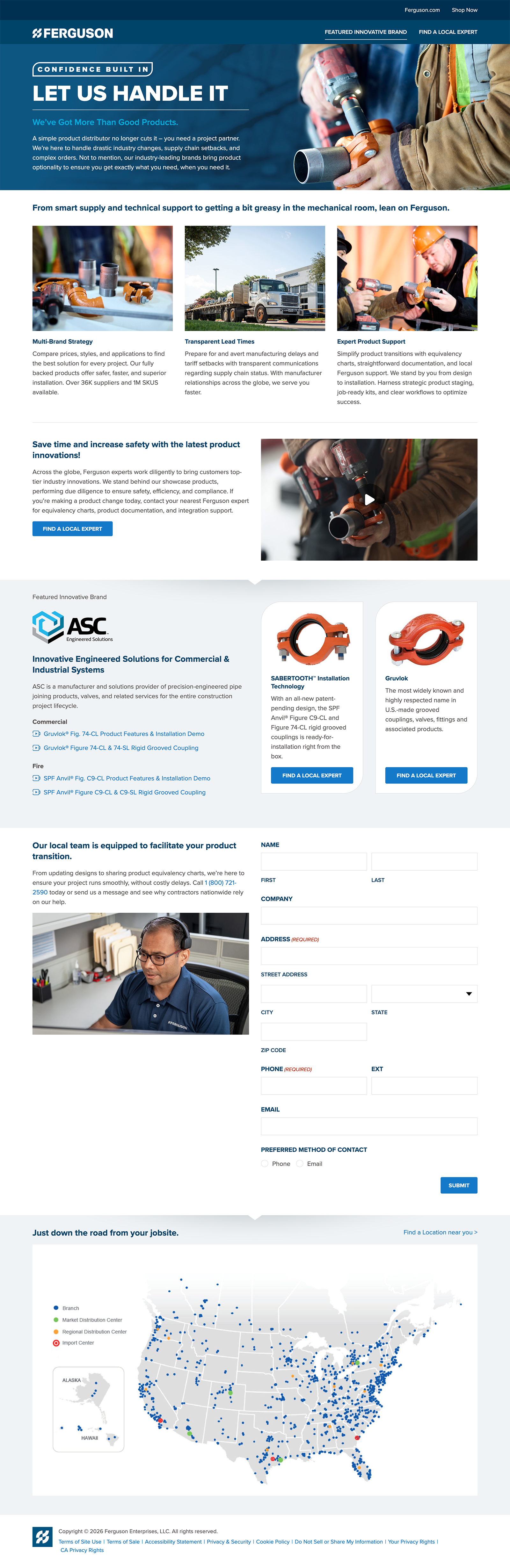 Website Design & Development for Ferguson Enterprises