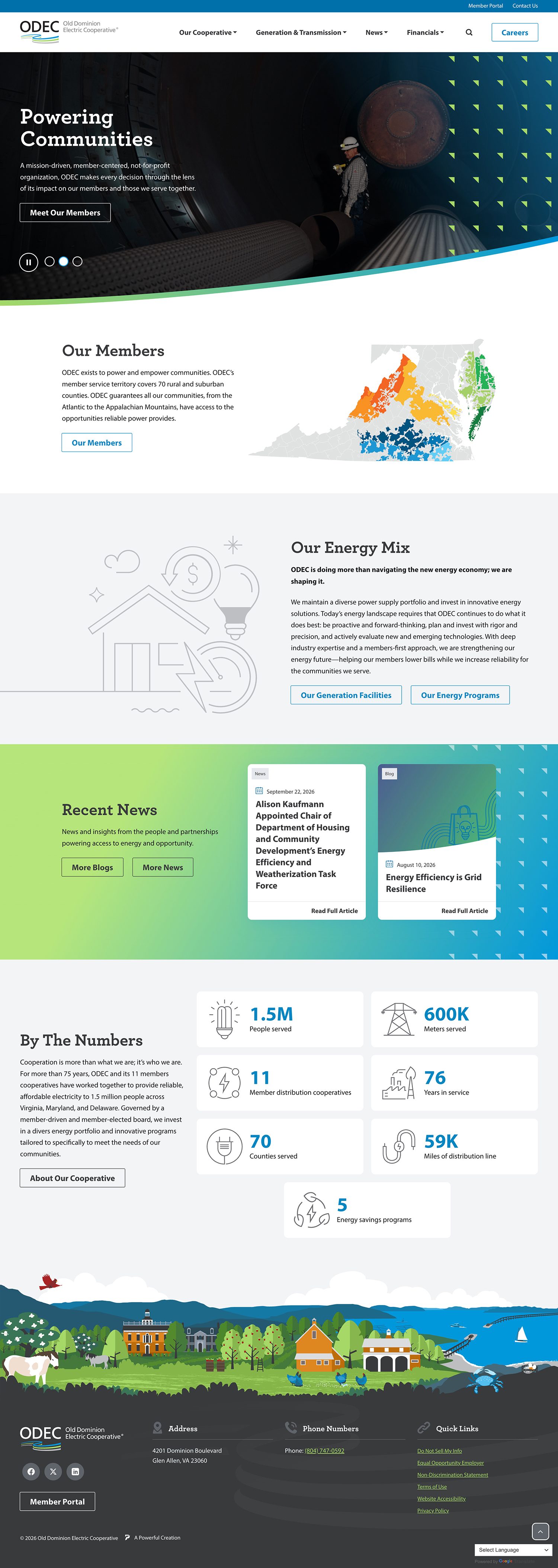 Website Design for ODEC